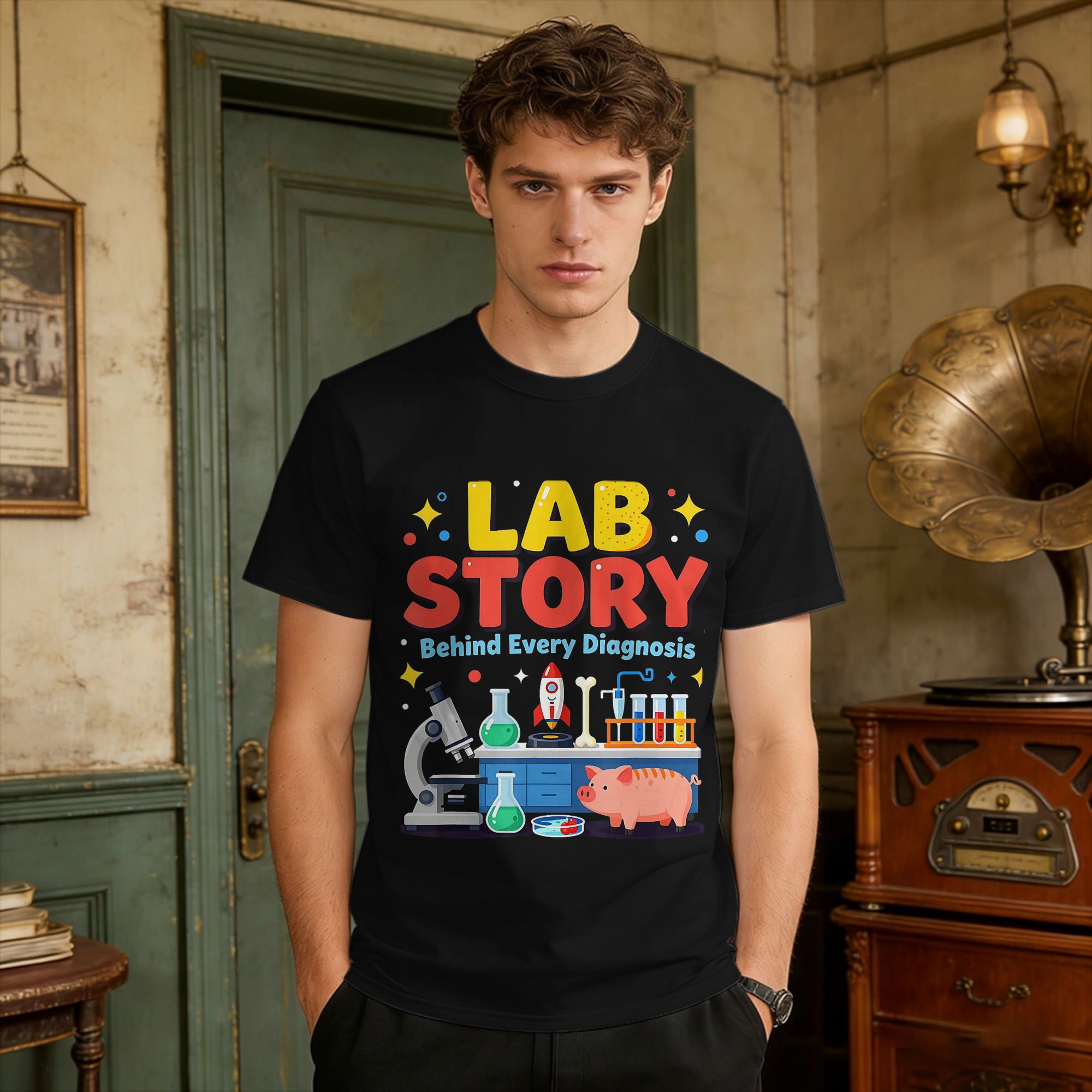 Medical Lab Technician - เสื้อยืดทีมช่างเทคนิคห้องปฏิบัติการทางการแพทย์สำหรับผู้ชาย เสื้อยืดคอตตอน เสื้อยืดแขนสั้นฤดูร้อน เสื้อยืดคอกลม