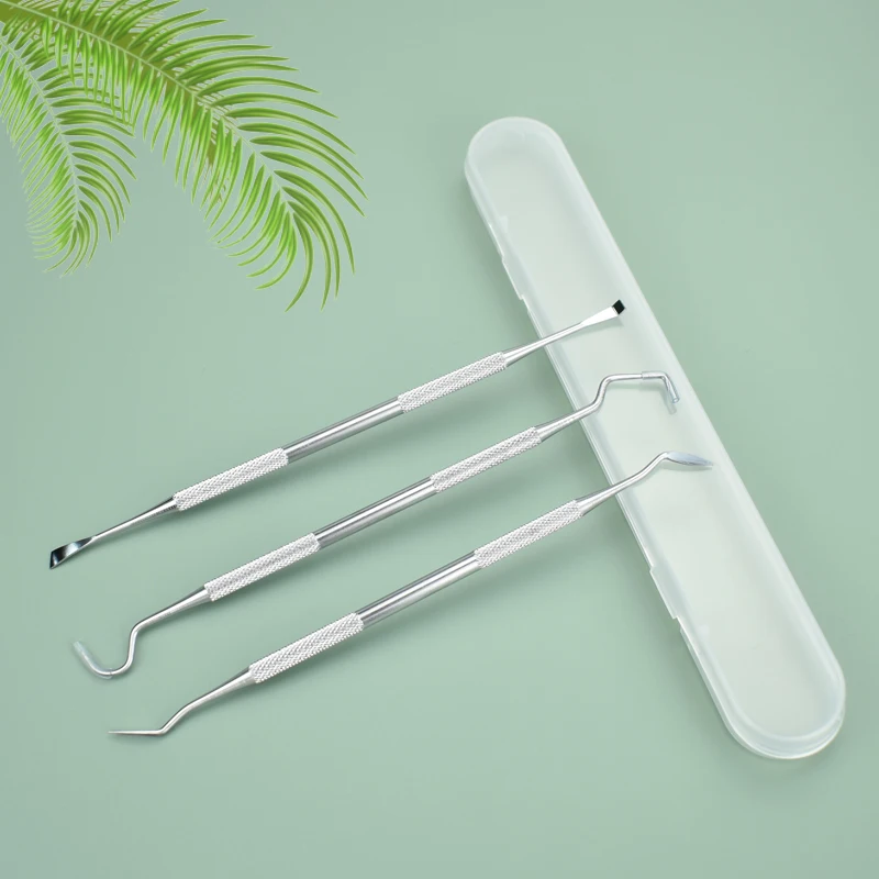 Dental Mirror Probe - ชุดอุปกรณ์ทำความสะอาดช่องปาก 3 ชิ้น ประกอบด้วย กระจกตรวจฟัน หัวทำความสะอาดแบบสองด้าน