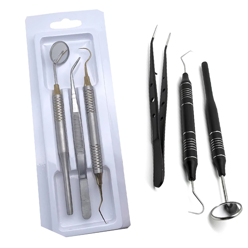 Dental Mirror Probe - กระจกปากทันตกรรม & Probe ชุดสแตนเลสทันตกรรมชุดเครื่องมือ Hook Pick