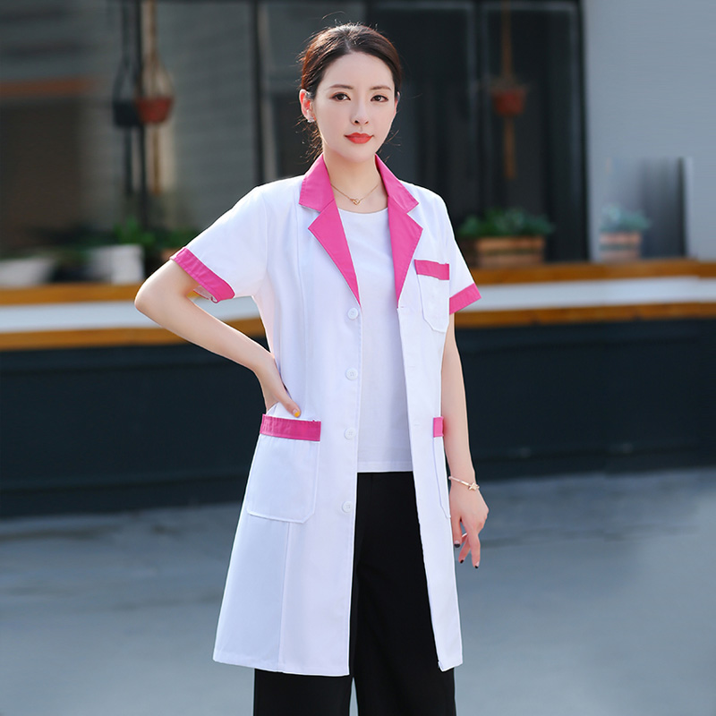 Medical Health Lab - ผู้หญิงพยาบาลเสื้อ Lab ชุดสุขภาพ Workwear แขนสั้น Pet