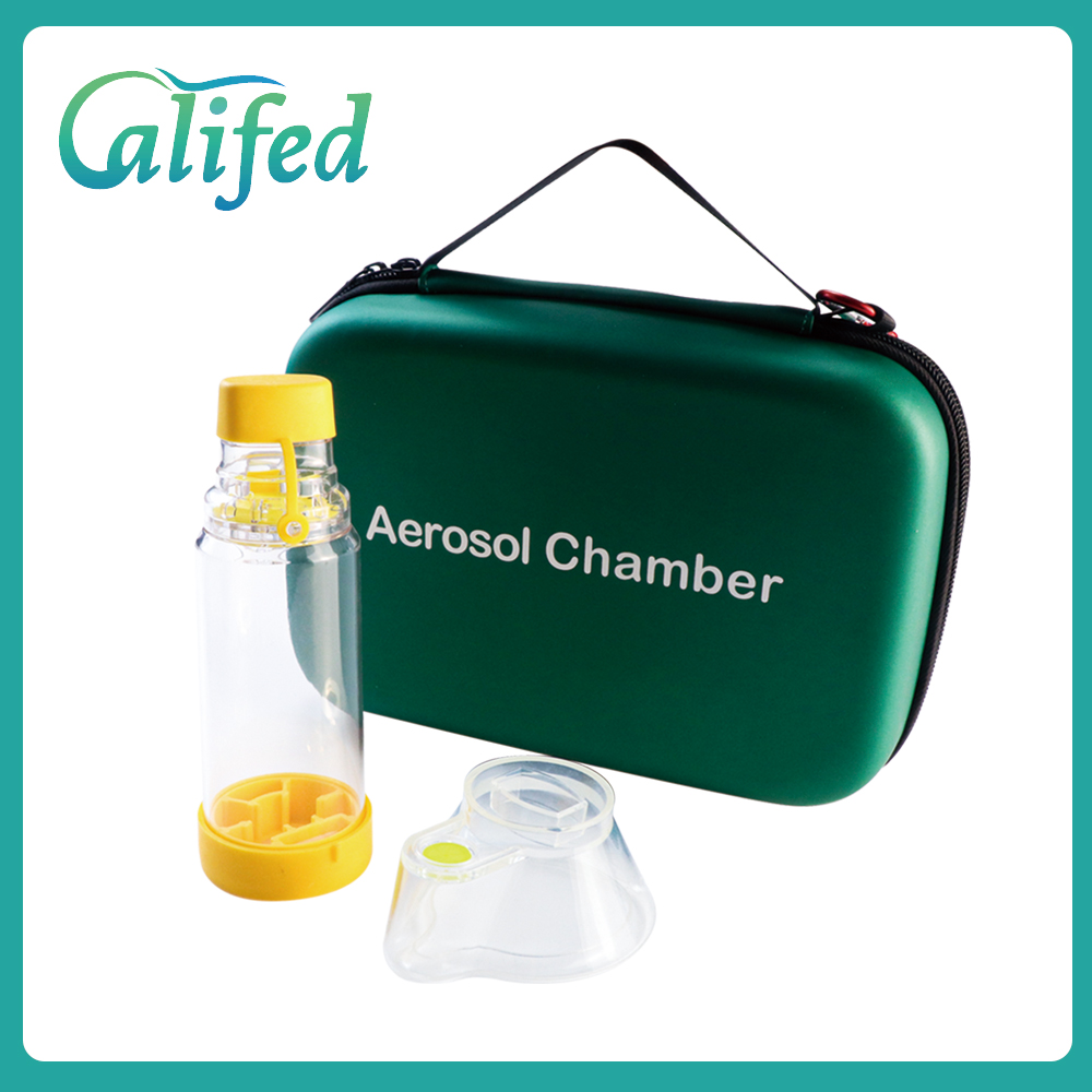 Medical Lab Tech - Califed Aerosol Chamber Inhaler Spacer พร้อมหน้ากากทางการแพทย์ซิลิโคนพลาสติก
