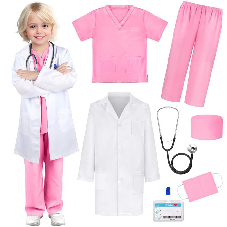 7 ชิ้น/แพ็คเด็กสีขาว Medical U - Lab Coat Medical บทวิจารณ์และราคา