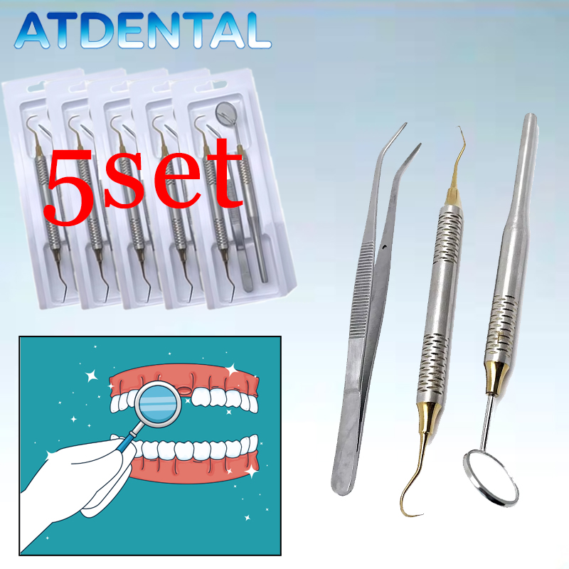 ชุดเครื่องมือทันตแพทย์ 5 ชิ้น  - Dental Mirror Probe บทวิจารณ์และราคา