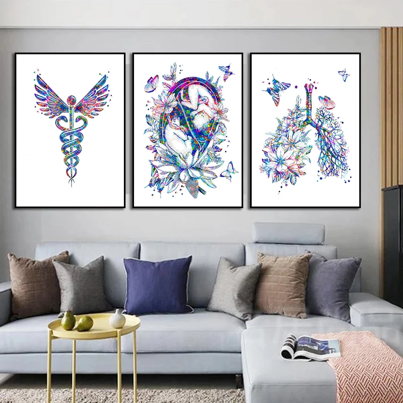 Anatomy Medical Poster Flower  - Medical Lab Posters บทวิจารณ์และราคา