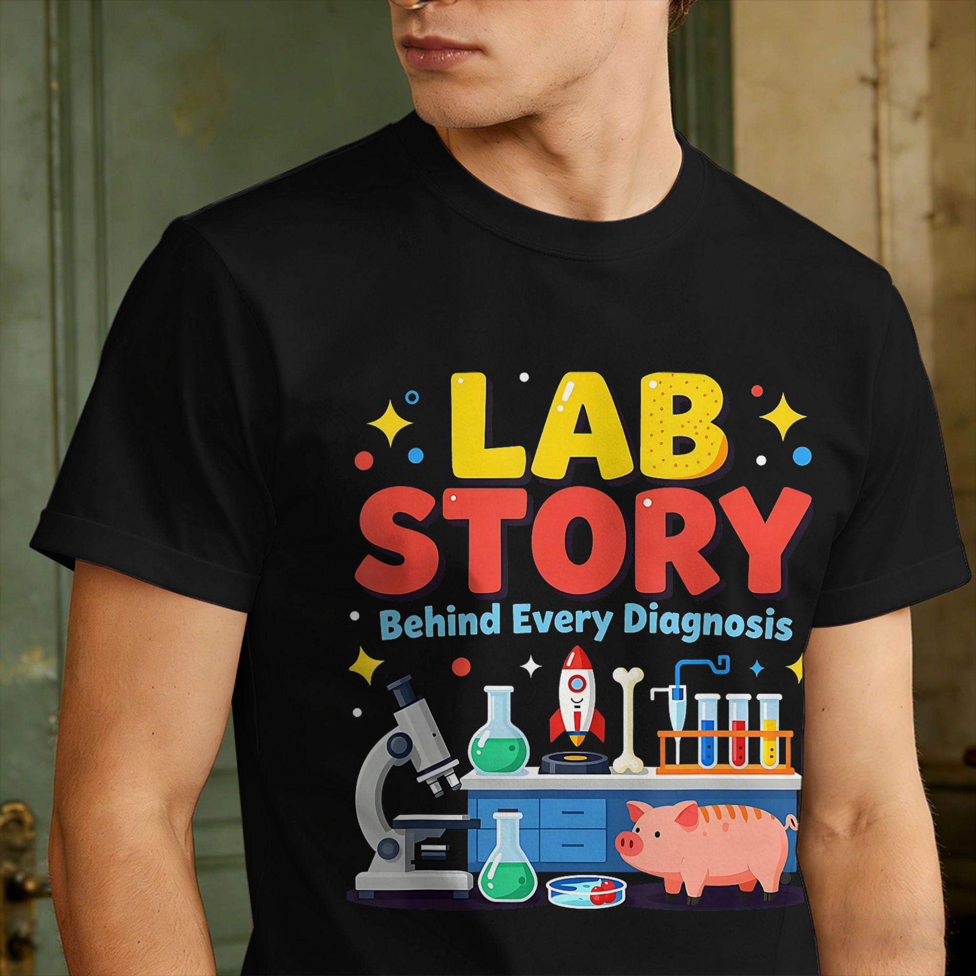 เสื้อยืดทีมช่างเทคนิคห้องปฏิบั - Medical Lab Technician บทวิจารณ์และราคา