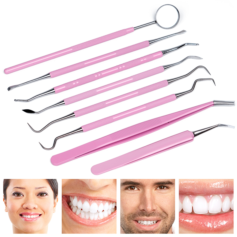 1 PC สีชมพูทันตกรรมแหนบ Probe  - Dental Mirror Probe บทวิจารณ์และราคา