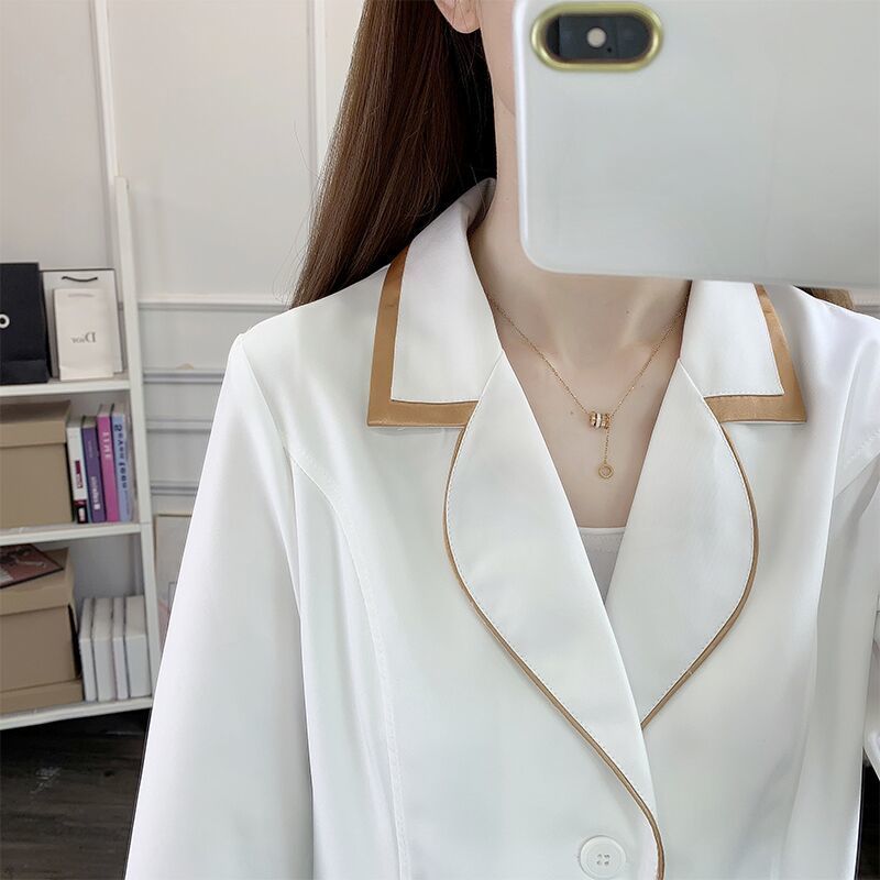 ชุดเครื่องแบบความงามสั้นสีขาวช - Lab Coat Medical บทวิจารณ์และราคา