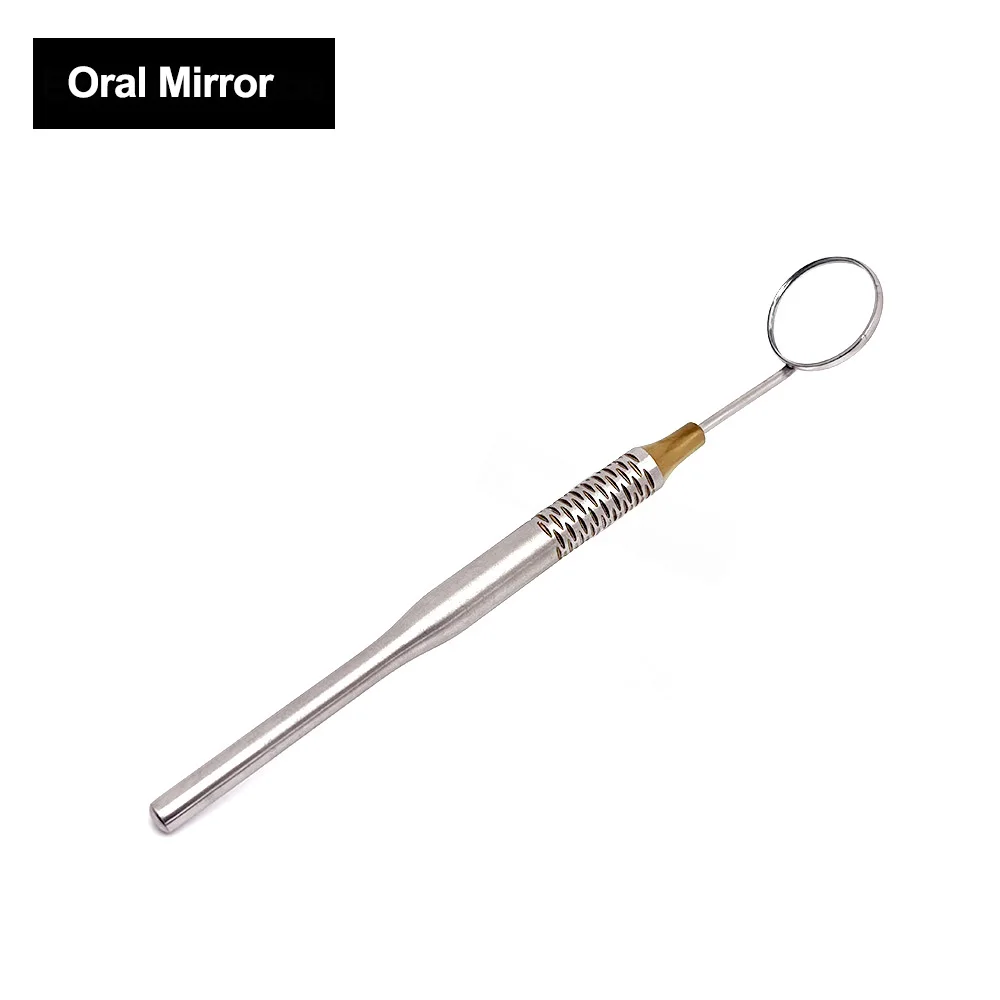 1 PC สแตนเลสสตีลทันตกรรมกระจก  - Dental Mirror Probe บทวิจารณ์และราคา