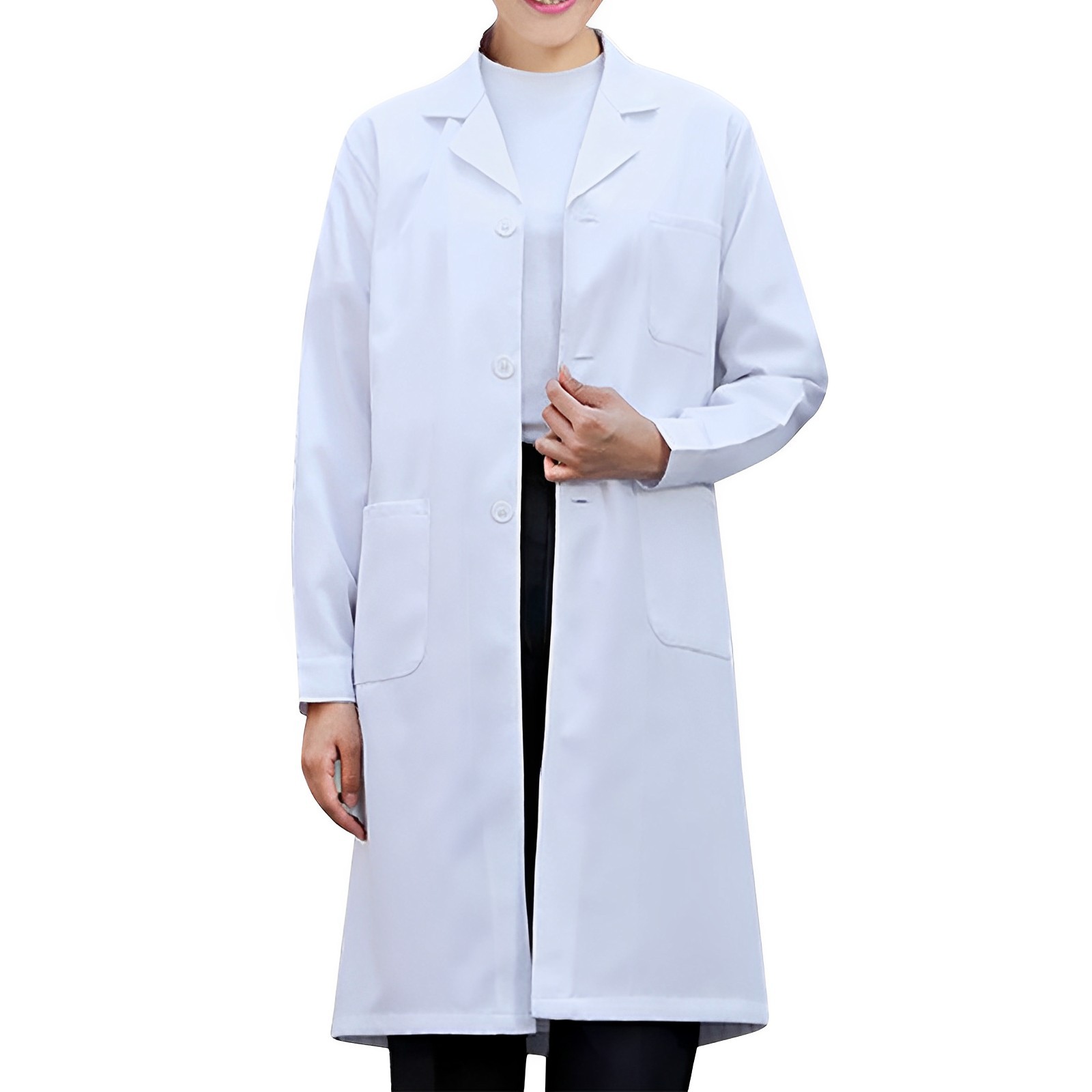 สีขาว Lab Coat สําหรับผู้หญิงผ - Lab Coat Medical บทวิจารณ์และราคา