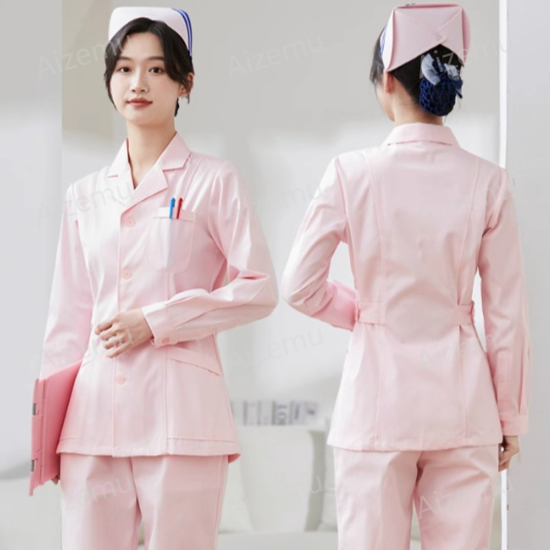 ชุดยูนิฟอร์มพยาบาลแขนยาวสีขาวใ - Lab Coat Medical บทวิจารณ์และราคา