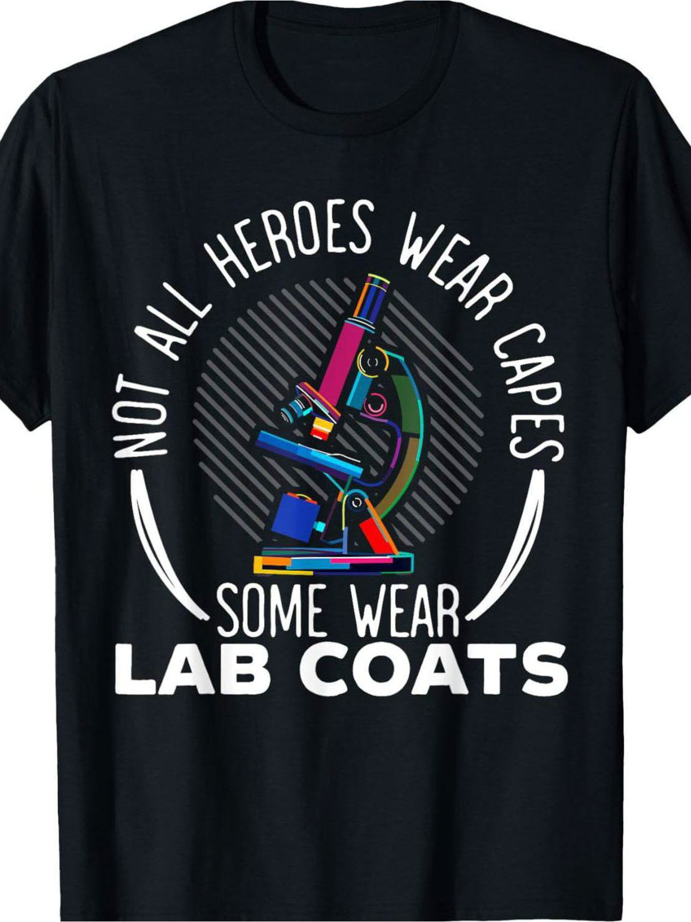 เสื้อยืดแขนสั้นคอกลมสีดำสำหรับ - Medical Lab Technician บทวิจารณ์และราคา