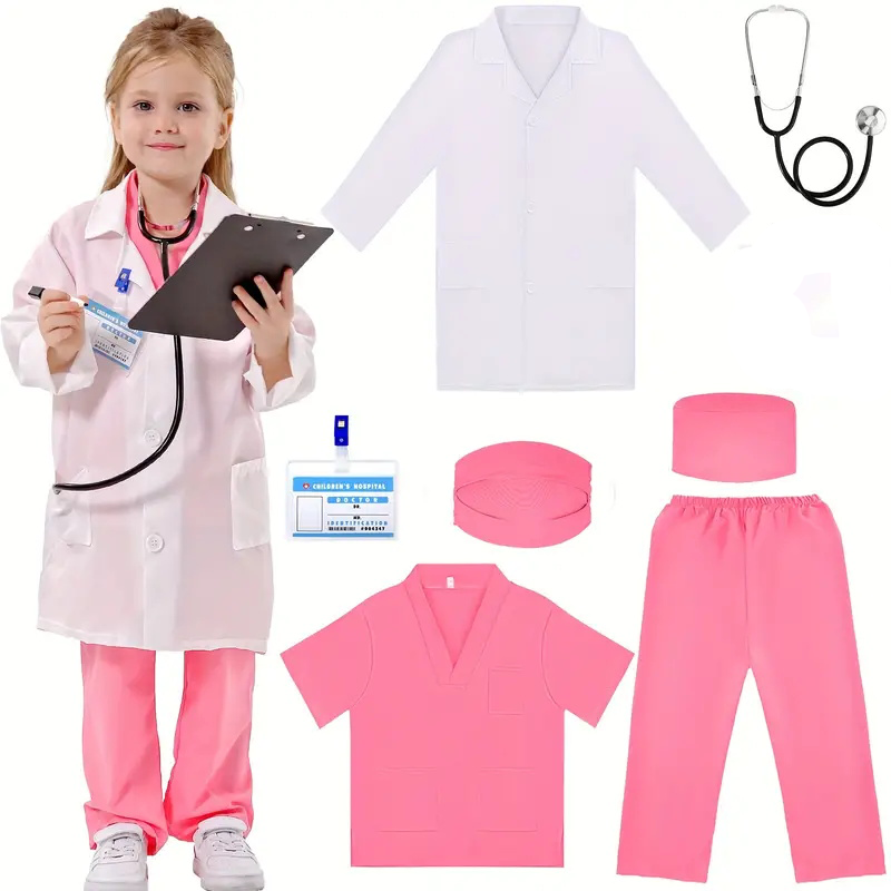 7PCS เด็กหมอพยาบาลคอสเพลย์ชุดเ - Lab Coat Medical บทวิจารณ์และราคา