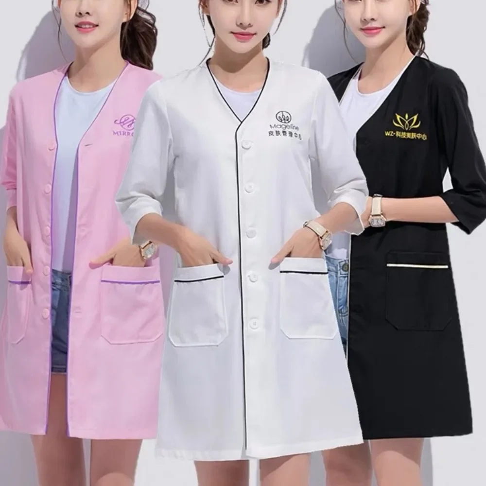 ชุดยูนิฟอร์มเสริมสวยพนักงานดูแ - Lab Coat Medical บทวิจารณ์และราคา