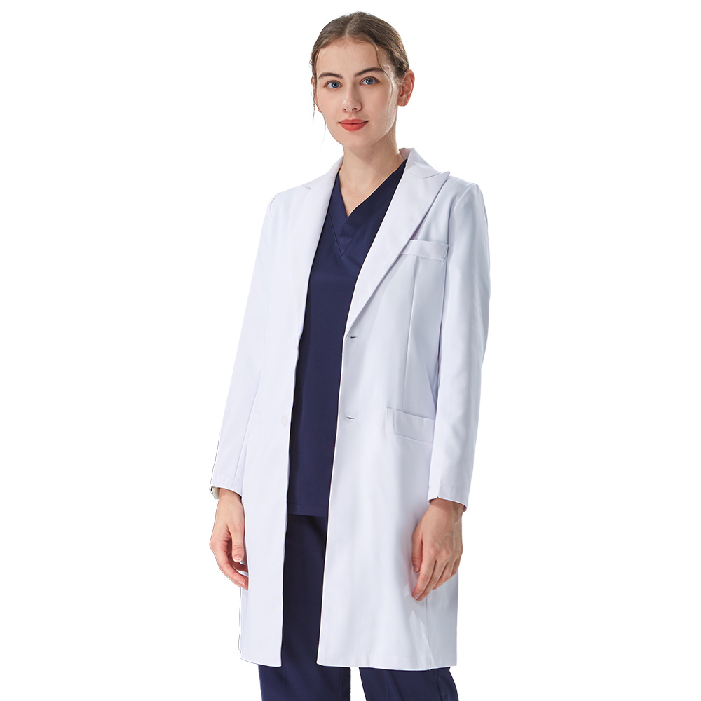 เสื้อกาวน์แพทย์สีขาว คอปก ดีไซ - Lab Coat Medical บทวิจารณ์และราคา