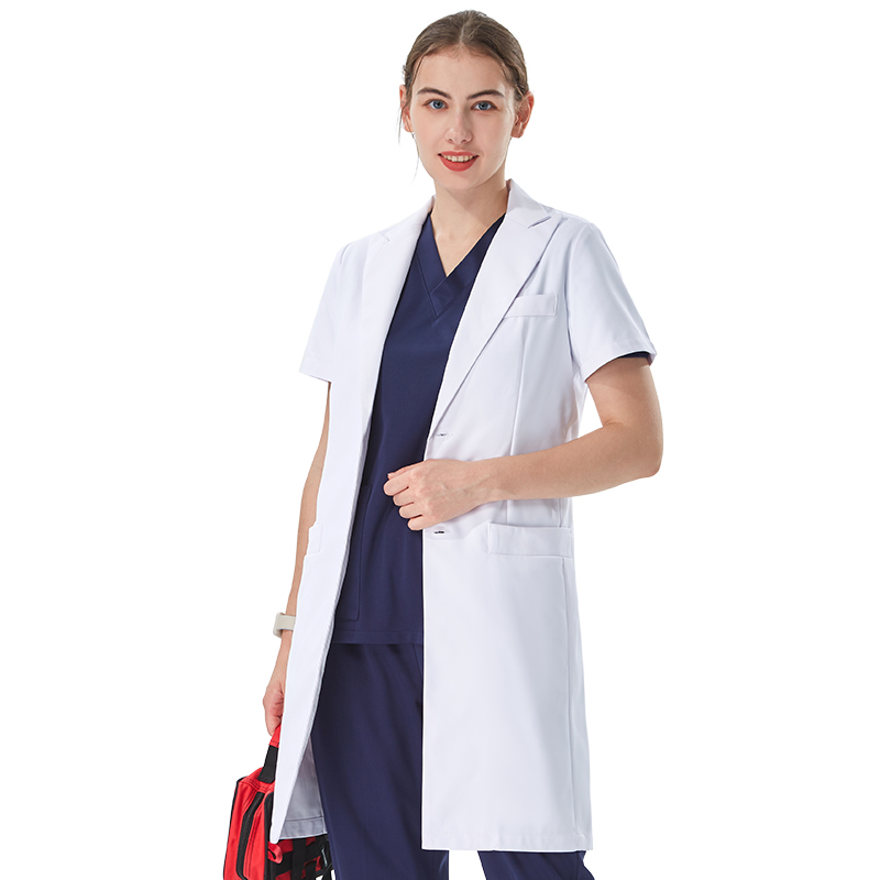 เสื้อกาวน์แพทย์สีขาว คอปก ดีไซ - Lab Coat Medical บทวิจารณ์และราคา