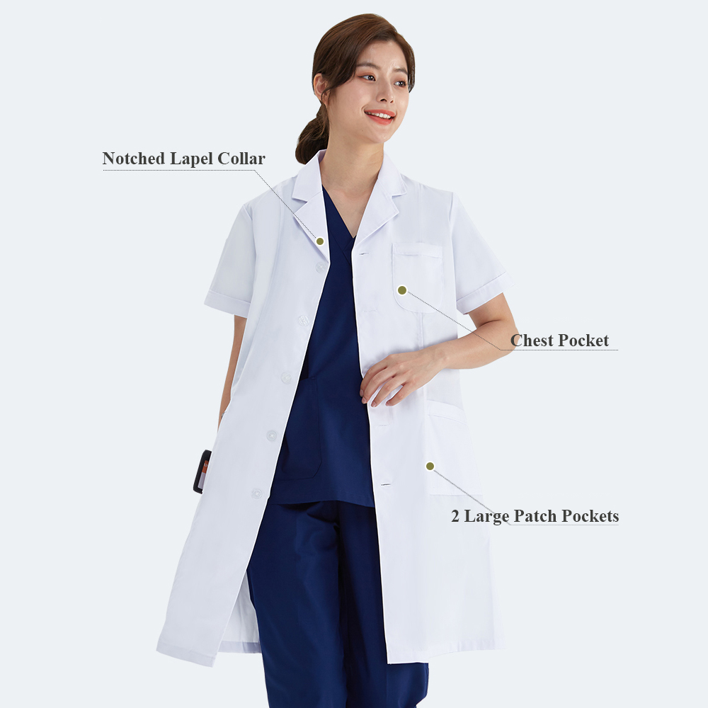 Unisex เสื้อสีขาว Lab Coat แพท - Lab Coat Medical บทวิจารณ์และราคา